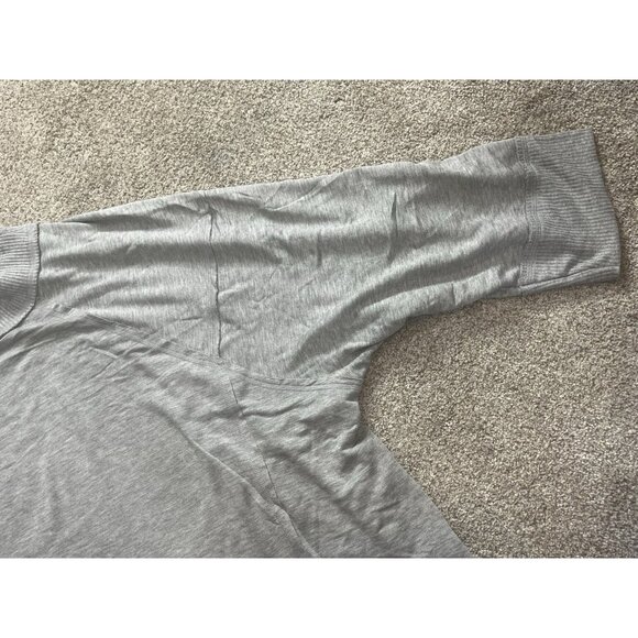 Free People Movement Gray Sweatshirt Oversized Zipper Sides Size Medium - Picture 4 of 9